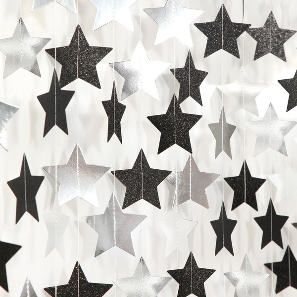Purple Silver Party-Decorations Heart Garland - 52FT Wedding Hanging Streamer