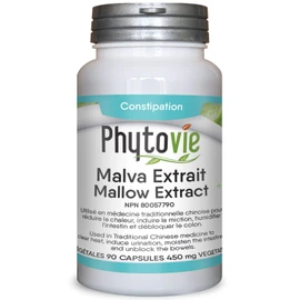 Mallow Extract Malva 450mg 90 Capsules Colon Cleanse, Stool Softener and Constipation Relief 