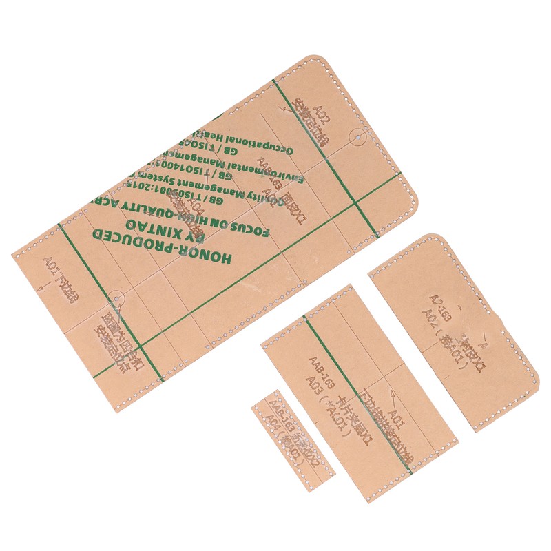 4Pcs Acrylic Templates Durable Reusable Transparent Clear DIY Leather Models