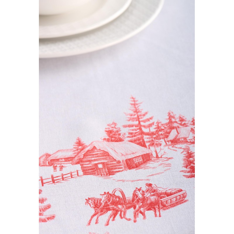 Maison d' Hermine Winter Jouy 100% Cotton Tablecloth for Kitchen