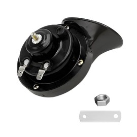 300DB Super Loud Car Horn, 12V Waterproof Car Air Electric Snail Horn, Auto High Low Tone Horn Replacement, Universal Accessories for Car, Motorcycle, Truck, Bike, Boat (Black TZ-101)
