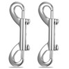 Tyqour 2 Pcs Double Ended Snaps Silver Bolt Snap Hooks