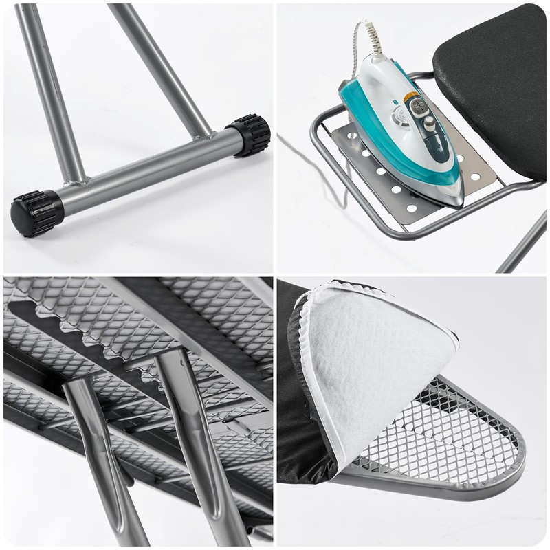 BKTD Ironing Board, Heat Resistant Cover Iron Board with Steam