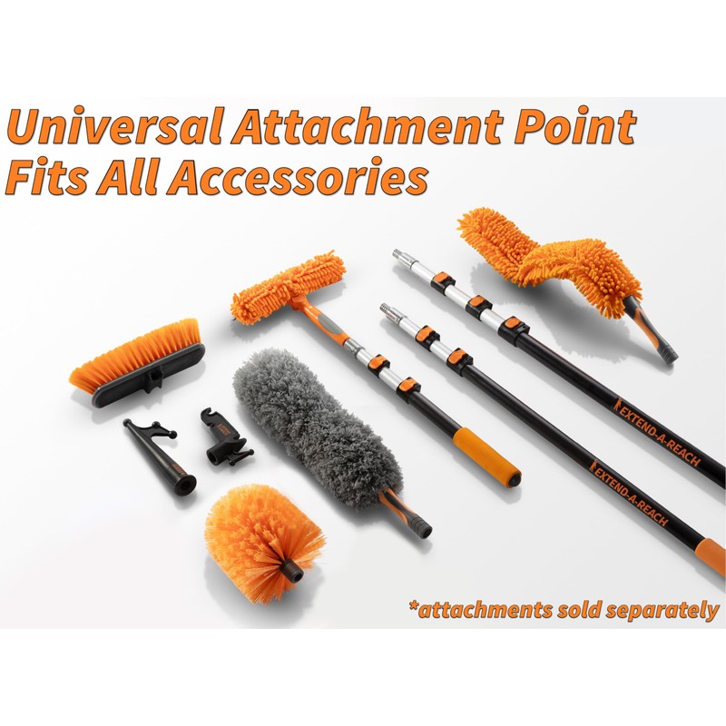4-12 ft Window Washer Squeegee Kit with Extension Pole (20+
