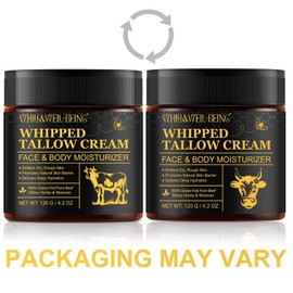 WHLH & WELL-BEING Beef Tallow for Skin, Beef Tallow and Honey Balm, Moisturizer for Face & Body Skin Care(1Pack) 119g