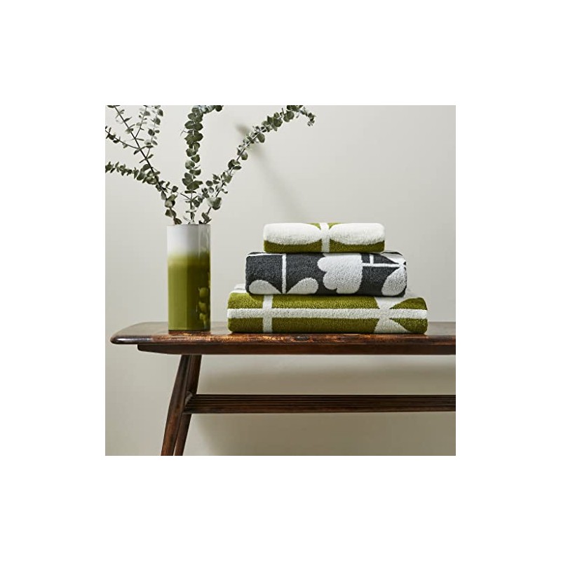 Orla Kiely 100% Cotton Bath Towel with Handle 50cm x