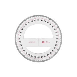 Round Protractor 360 Degree Plastic Measuring Tools Maths Organic Semicircle Protractor Drawing Template Design Tool Ruler 10cm Pack of 2
