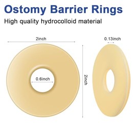 6 Pack Ostomy Barrier Rings Hydrocolloid Stoma Barrier Tapes for Stoma Bag Ostomy Colostomy Ileostomy Supplies