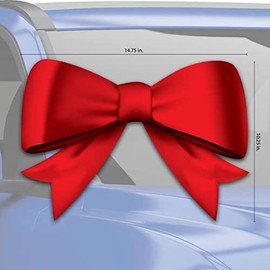 Versa TAG Christmas Small Gift Bow Windshield Sticker Decal Present Holiday Advertisement