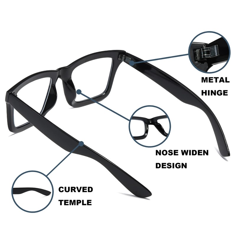 ZXYOO 4 Pack Oprah Style Reading Glasses for Women Men