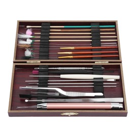 20pcs Stainless Steel Earwax Remover Kit,Ear Wax Removal Spoon Curette Tweezers Cleaning Tool,Storage Box Ear Picking Tools Retro Copper Buckle Earwax Removal Aid