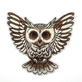 3.5" Owl Iron On Patch - Embroidered Vintage Bird Cool Aesthetic Owl Applique Appliques Iron On Sew On Patches for Holes, Clothing, Jeans, Hat, Backpacks, Clothes, Girls