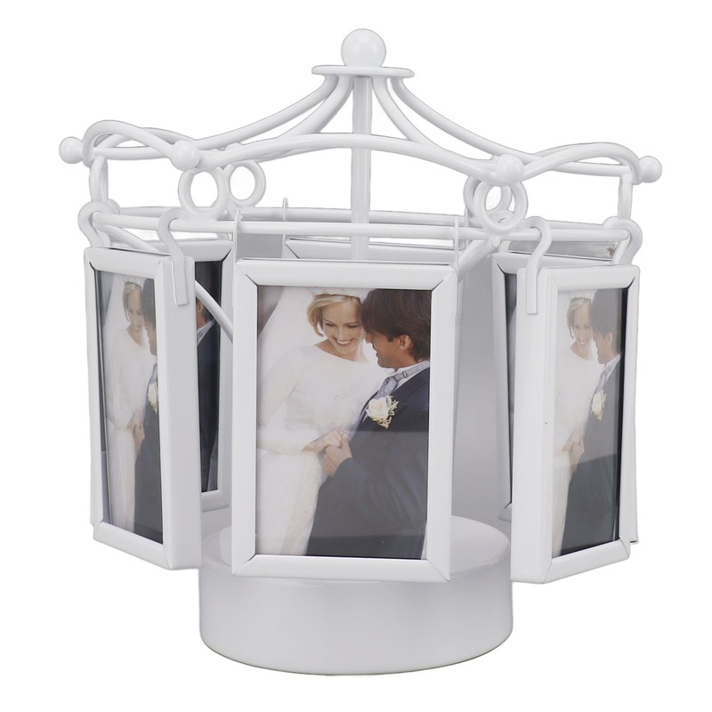 Rotating Photo Display Frame Multifunctional Removable Stable Metal Desktop Photo