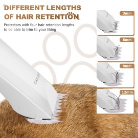 Miuguyo 2-in-1 Dog Clipper & Dog Hair Vacuum Low Noise Rechargeable Cordless Dog Trim