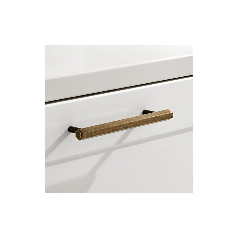 Modern Contemperary Hexagon Antique Gold Cabinet Pull Handles for Door,