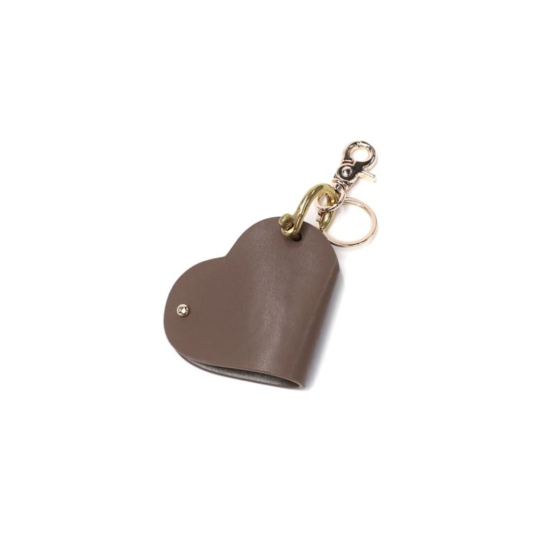 HASHIBAMI Ha-2307-220 Heart-Shaped Smart Key Ring, Taupe