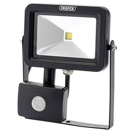 Draper 66036 Slimline Wallmounted 10W Cob LED Floodlight with PIR Sensor,Blue