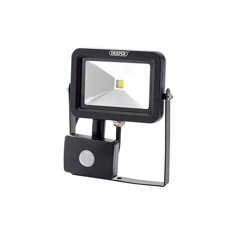 Draper 66036 Slimline Wallmounted 10W Cob LED Floodlight with PIR