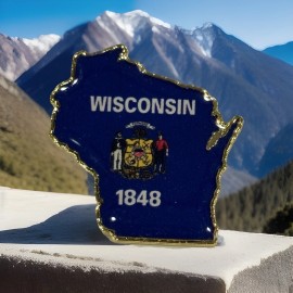 WISCONSIN STATE LAPEL PIN NEW