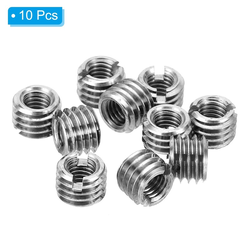 PATIKIL 10pcs M8*1.25 Male M5*0.8 Female Thread Adapter Sleeve Reducer