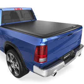 KUIPERAUTO Roll-Up Soft Vinyl Truck Bed Tonneau Cover Fleetside Compatible with 2003-2024 Ram 2500 3500(No Ram Box) On Top (6.4 FT Feed Bed)