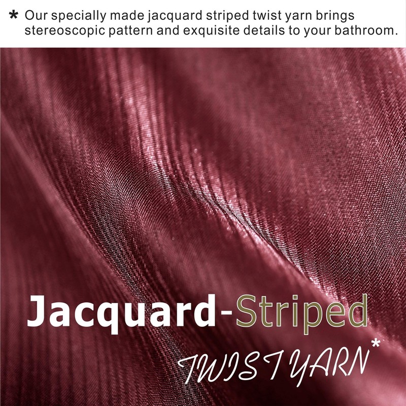 Burgundy Red Extra Long Shower Curtain: 84 Inch Linen Textured