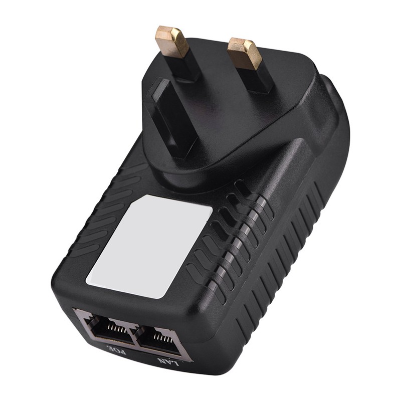 48V 0.5A Wall POE Injector Ethernet Adapter IP Phone/Camera Power
