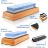 Sharp Pebble Premium Whetstone Sharpening Stone, 1000/6000 Grit, Bamboo Base