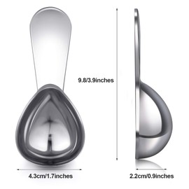 Patelai 3 Pieces Coffee Scoop Tablespoon Measuring Spoons Stainless Steel Coffee Scoops Short Handle Tablespoon for Tea Sugar Kitchen Gifts(15 ml,Silver)