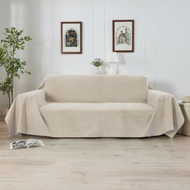 NICEEC Waterproof Couch Covers for Pets Friendly Anti Scratch Cat Dog Hair Urine Proof Oversized Sofa Cover Heavy Duty Washable Non Slip Sofa Slipcovers for Leather Furniture Protector(Sand Beige)