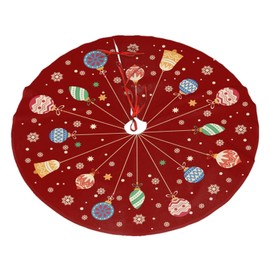 Christmas Bells Balls Snowflake Vintage Christmas Tree Skirt 36" Xmas Tree Mat Christmas Decoration for Home Decor Bedroom Farmhouse New Year Holiday Party Ornaments Indoor Outdoor