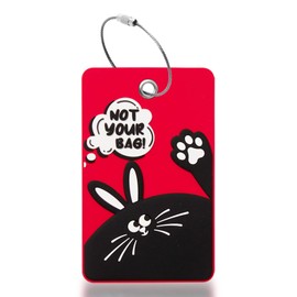 SIVEUMIL 1pcs 2303 Bright Silicone luggage tag (Red)