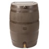 RTS Home Accents 50-Gallon Rain Barrel with Brass Spigot, Flat