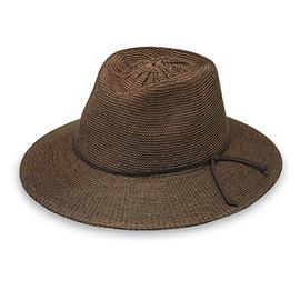 Wallaroo Women's Victoria Fedora Sun Hat - 100% Poly-Straw - UPF50+ (Suede)