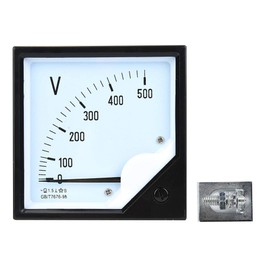 Fafeicy AC 0-500V Analog Voltmeter, Square Panel Voltage Meter, Can Display the Trend of Measured Power, for Electronic Control Units, Industrial and Mining Companies