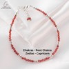Natural Red Garnet Gemstone Beads With Ball Bracelet for Women,