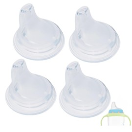4Pieces Replacement Silicone Spout Compatible with NUK Activity Cups and Learner Cups, Nipple Replacement Spouts Leak-Proof, BPA-Free, Easy to Clean