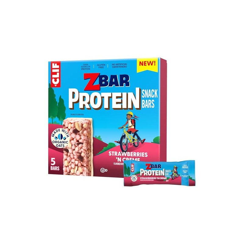Zbar Protein Strawberries 'N Creme Crispy Snack Bars