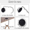 LunarCharm 3 Pack Foldable Bag Hooks for Table, Foldable Hooks