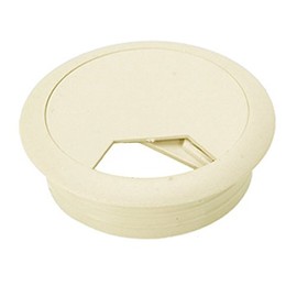 Cable Grommet 1 7/8" Inch Furniture Hole Beige White Snap in Paintable Cord Grommet 1 7/8" Dia. Furniture Hole Off White Snap in Paintable to Match Home Office Flush Computer