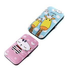 Baluue 2set Stainless Steel Nail Care Set Manicure and Pedicure Tools with Portable Case for Home Use Includes Nail Clippers File and Beauty Tools Random Style