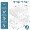 Yogurt Organizer for Fridge, Refrigerator Storage Bins with Handle, 2