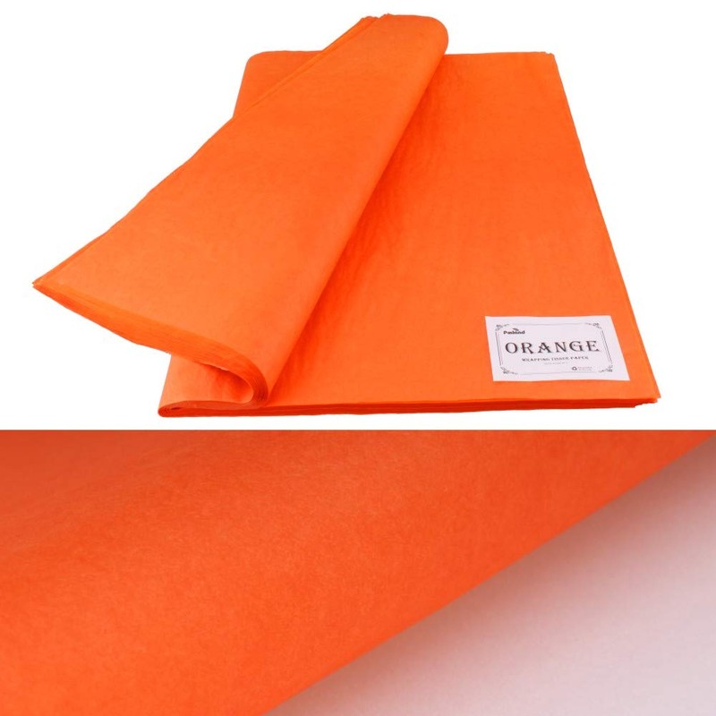 PMLAND Premium Quality Gift Wrapping Paper - Orange - 15