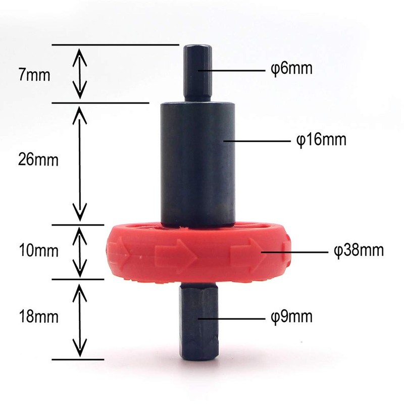 Jinshining 1Pc Red Jump Start Electric Engine Drill Bit Adapter