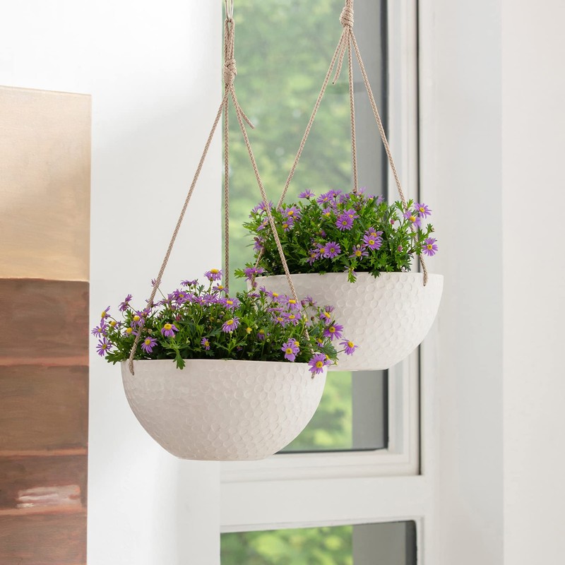 LA JOLIE MUSE 10 Inch Hanging Planters for Indoor Plants,