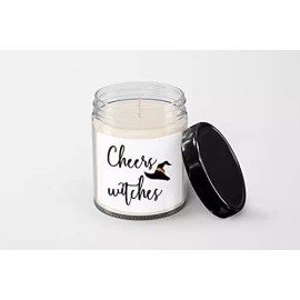 SpreadPassion Cheers Witches Candle - Soy Wax Candle - Hand Poured Candle - 9 oz Vanilla