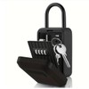 Udekit Key Safe with Hanger - Key Box with 4 Digit Combination Code, Waterproof Cover, Wall Mounted - Large Capacity for Outdoor, Home, Office and Garage - Black
