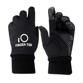 FINGER TEN Children's Winter Gloves (2 - 15 Years) Light for Boys, Girls’ Cycling / Running / Football / Gloves, Outdoor Sports, Touch Screen, Warm, Windproof, Non-Slip Pair, S, M, L, XL, black, xl