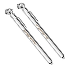 ATsafepro Pencil Tire Pressure Gauge (5-50PSI&10-75PSI), Sealed Zinc Alloy Nozzle and Silvery Aluminum Tube Body, Suitable for Bikes,Cars, Trucks