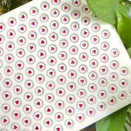 600Pcs White Red Heart Bead Acrylic Love Beads Loose Spacer Beads to Match Letter Pony Beads for Bracelets Necklaces,Jewelry Making, DIY Key Chains